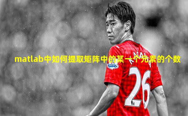 matlab中如何提取矩阵中的某一个元素的个数