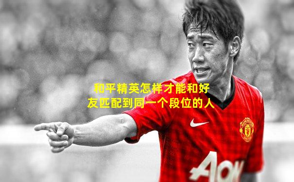 和平精英怎样才能和好友匹配到同一个段位的人