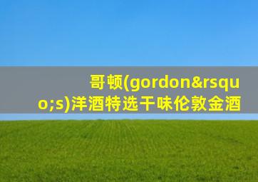 哥顿(gordon’s)洋酒特选干味伦敦金酒