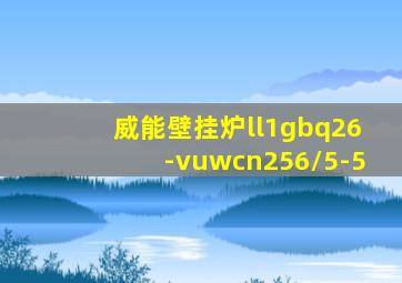 威能壁挂炉ll1gbq26-vuwcn256/5-5