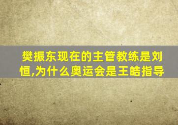 樊振东现在的主管教练是刘恒,为什么奥运会是王皓指导