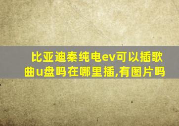 比亚迪秦纯电ev可以插歌曲u盘吗在哪里插,有图片吗